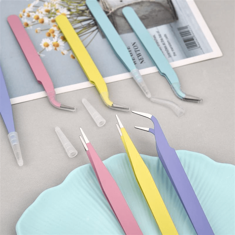 [Stainless Steel Tweezers] Stainless Steel Tweezers | Professional-Grade for Jewelry Making, Epoxy Resin, Beading & Crafting - Precision Tips, Metal for Resin Mold, Wax Removal, DIY Handmade Accessories (Ideal for Beginners & Expert Crafters)