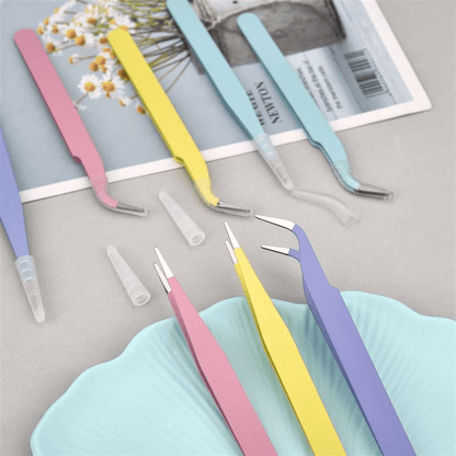 [Stainless Steel Tweezers] Stainless Steel Tweezers | Professional-Grade for Jewelry Making, Epoxy Resin, Beading & Crafting - Precision Tips, Metal for Resin Mold, Wax Removal, DIY Handmade Accessories (Ideal for Beginners & Expert Crafters)
