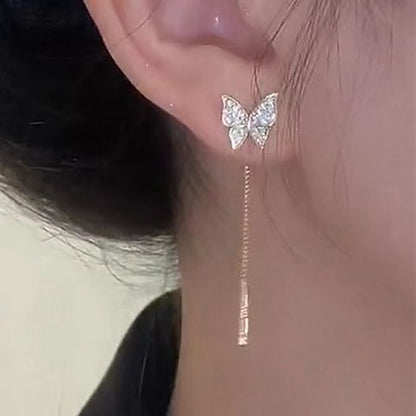 [Creative Butterfly Earrings] Creative Fashionable Butterfly Earrings | Daily Decoration Accessories, Holiday Wedding Party Anniversary Valentine's Day Gift for Teenager