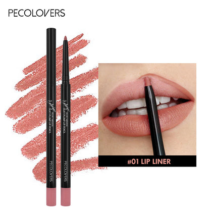 Sexy Red Waterproof Matte Lipliner Pencil Contour Tint Lipstick Lasting Non-stick Cup Moisturising Lips Makeup Cosmetic 12Color