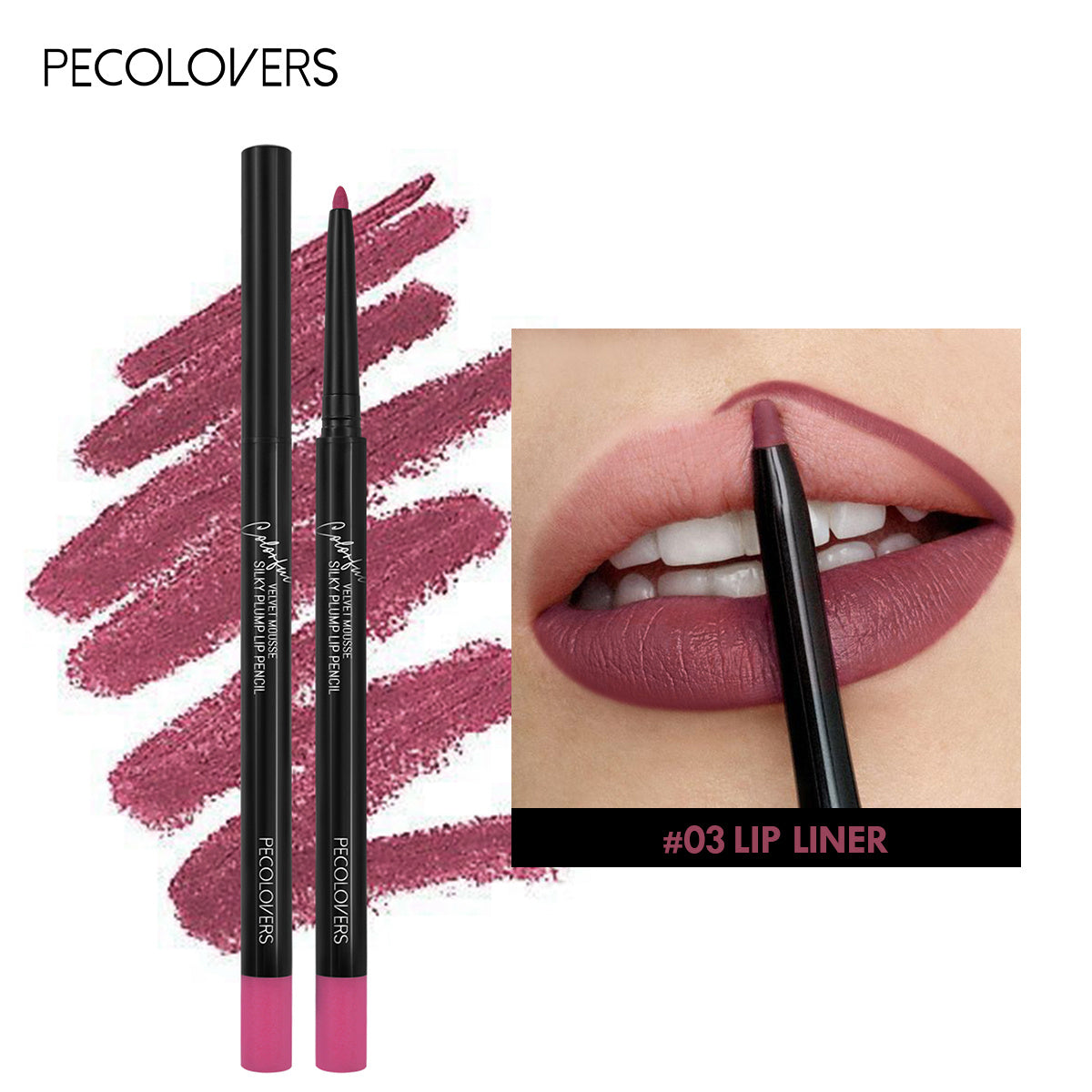 Sexy Red Waterproof Matte Lipliner Pencil Contour Tint Lipstick Lasting Non-stick Cup Moisturising Lips Makeup Cosmetic 12Color