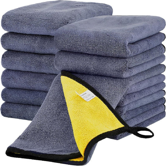 [thick | absorbent] 12pcs thick absorbent cleaning towels | car detailing, drying, wash, polishing, wax