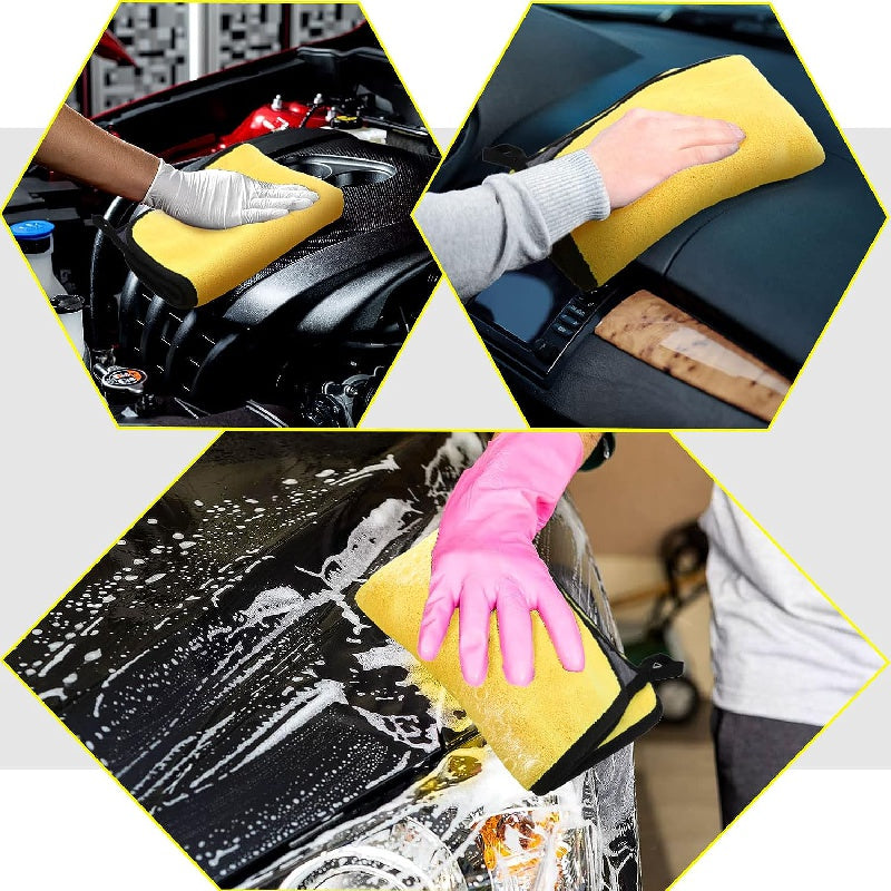 [thick | absorbent] 12pcs thick absorbent cleaning towels | car detailing, drying, wash, polishing, wax