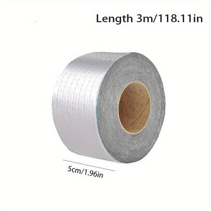 Premium Waterproof Aluminum Foil Tape, High Temperature Resistance for Wall, Pool, Roof Crack & Duct Repair Sealing