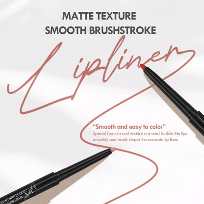 PECOLOVERS Lip Liner, Matte Waterproof Lipstick Pencil, Long-Lasting Makeup, for a Sexy Look