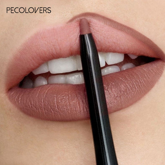 PECOLOVERS Lip Liner, Matte Waterproof Lipstick Pencil, Long-Lasting Makeup, for a Sexy Look