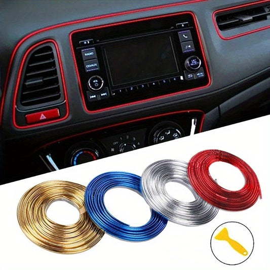 [Flexible Strips] Universal Car Moulding Decoration | 3m/118.11in | Flexible | Interior Auto Mouldings Car Cover Trim Dashboard Door Car-styling