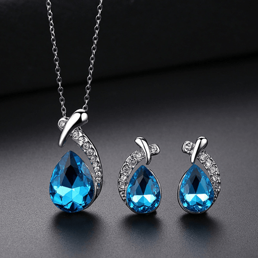 Elegant Imitation Mermaid Necklace And Earrings Set, Perfect for Weddings And Banquets, Consisting of Two Pieces Ideal for Holiday Gifts