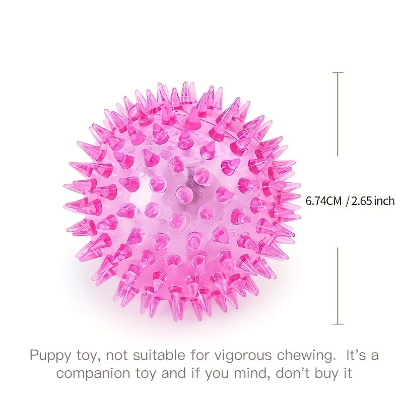 Dog Puppy Squeak Toy Ball: Jump, Massage & Clean Teeth & Gums For Optimal Health!