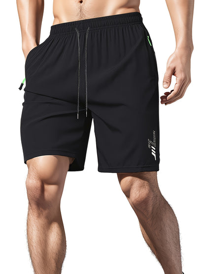 Men's Running Shorts Summer New Men's Korean Loose and Thin Ice Silky Quick Dried Large Size Casual Sports Fitness Split Shorts