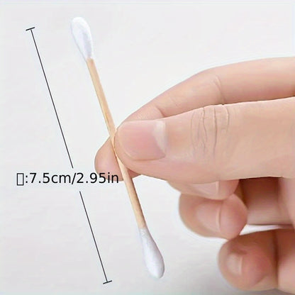 100 High-Quality Double-Ended Buds for Efficient Cleaning of Ears And Noses, As Well As for Applying Makeup