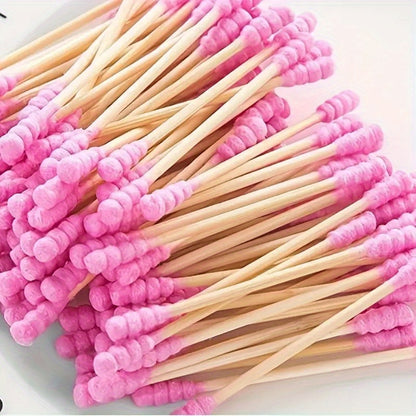 100 High-Quality Double-Ended Buds for Efficient Cleaning of Ears And Noses, As Well As for Applying Makeup