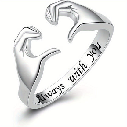 [Love Ring] Adjustable Love Ring, Hug Rings I Love You Forever Always with You Jewelry Rings for Couples, Men, Teenager