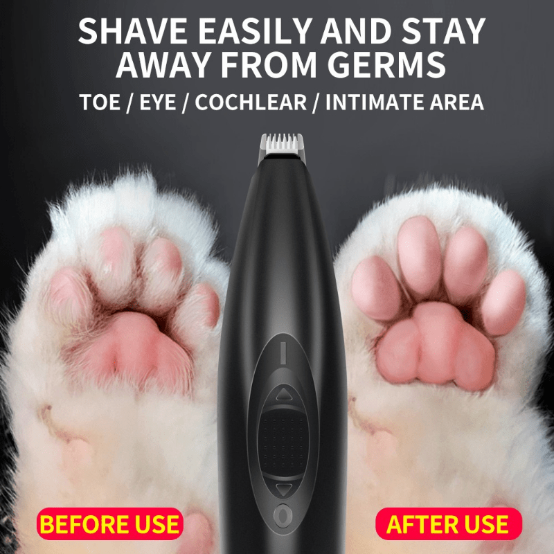 [Quiet Safe] CYCG Professional Pet Hair Trimmer and Nail Grooming Tool | Plastic Material | Quiet, Safe Clippers with Precise Cuts, USB Charging | for Cats and Dogs