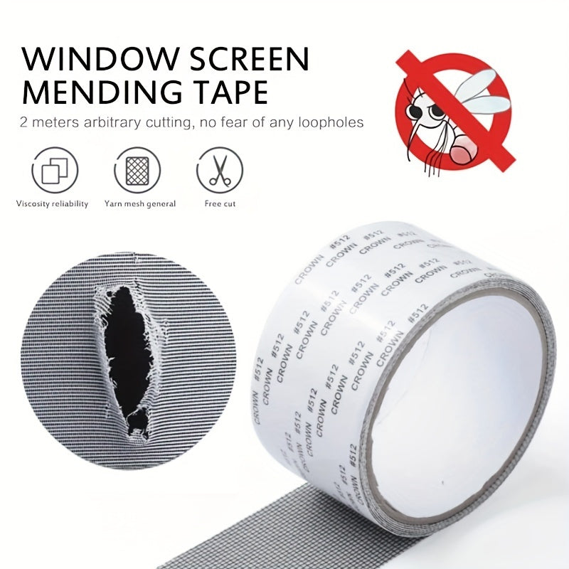 [1 Roll Self Adhesive Mesh Tape] 1 Roll Self Adhesive Window Screen Repair Tape | Anti Insect Mosquito Mesh, Broken Holes Repairing Strong Mesh Tape, Window Net Screen Repair Patch