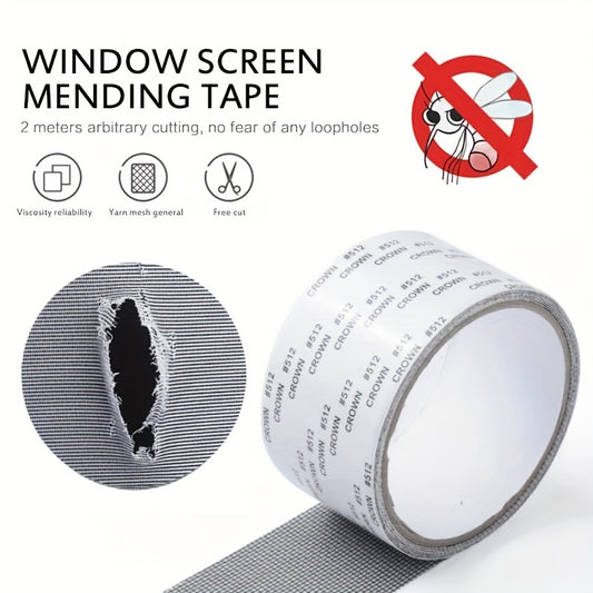 [1 Roll Self Adhesive Mesh Tape] 1 Roll Self Adhesive Window Screen Repair Tape | Anti Insect Mosquito Mesh, Broken Holes Repairing Strong Mesh Tape, Window Net Screen Repair Patch