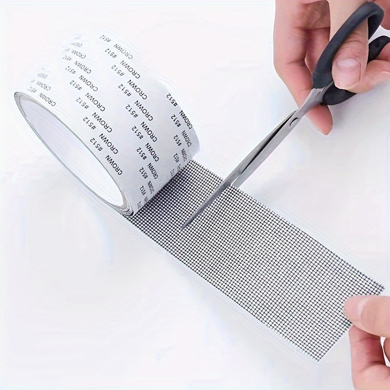 [1 Roll Self Adhesive Mesh Tape] 1 Roll Self Adhesive Window Screen Repair Tape | Anti Insect Mosquito Mesh, Broken Holes Repairing Strong Mesh Tape, Window Net Screen Repair Patch