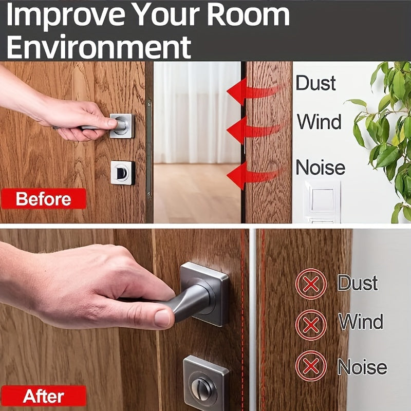 [1pc Soundproofing Door Seal] 1pc D-Shape Soundproofing Weather Stripping Door Seal | 19.7 Feet Self-Adhesive Door Seal Strip for Door Frame Window Large Gap