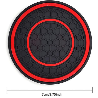 [Car Cup Holder Base] 2.75 feet 1pc Car cup holder base, suitable for most car anti slip coasters, red and black matching design - perfect for protecting your car interior