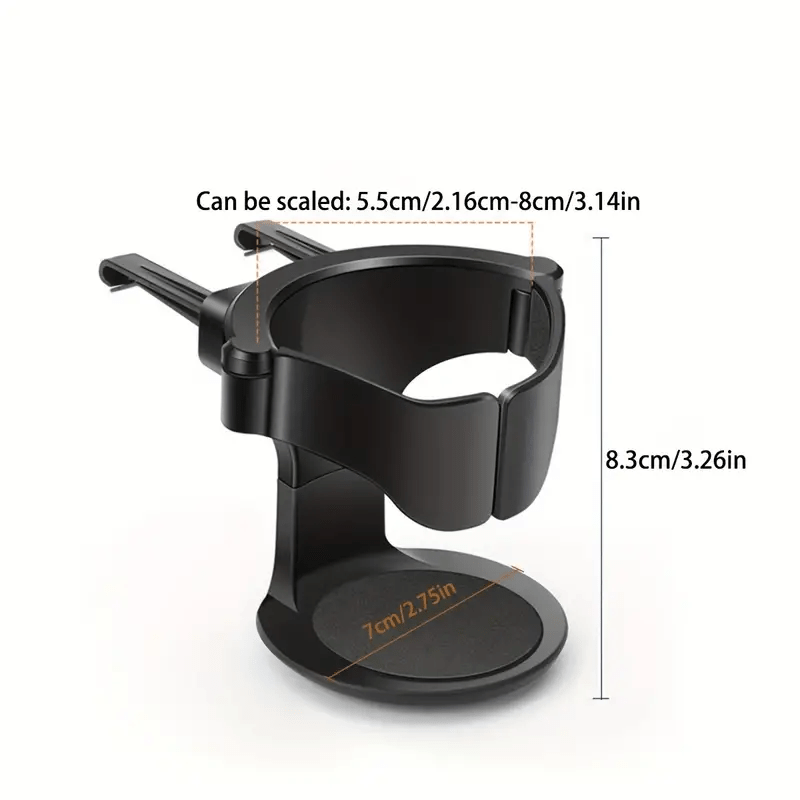 1pc Adjustable PVC Car Cup Holder - Fit, Secure Grip with Sponge Pad Base, Ideal for Water Bottles & Cans, Easy Installation