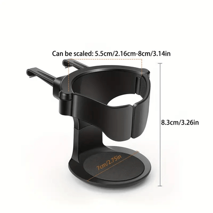 1pc Adjustable PVC Car Cup Holder - Fit, Secure Grip with Sponge Pad Base, Ideal for Water Bottles & Cans, Easy Installation