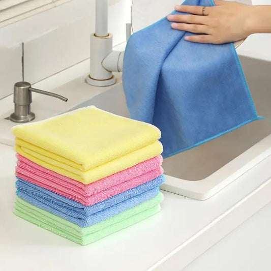 5/10/25pcs, Cleaning Towels, Reusable Cloths for Automotive Detailing, Oil-Free Dish Cloths, Multi-Purpose Towels, Kitchen Wipes, Household Wipes, Kitchen Bathroom Towels, Durable Absorbent, Cleaning Supplies