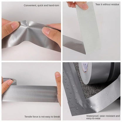 [Heavy-Duty Fabric Tape] Ultra Strong Fabric Duct Tape - Water-Resistant Heavy-Duty Industrial Adhesive Tape for Securing Carpets, Fixing Floors, And Grouping Items. to Tear, Resistant to Oil & Heat, Leaves No Residue, Suitable for Various Surfaces
