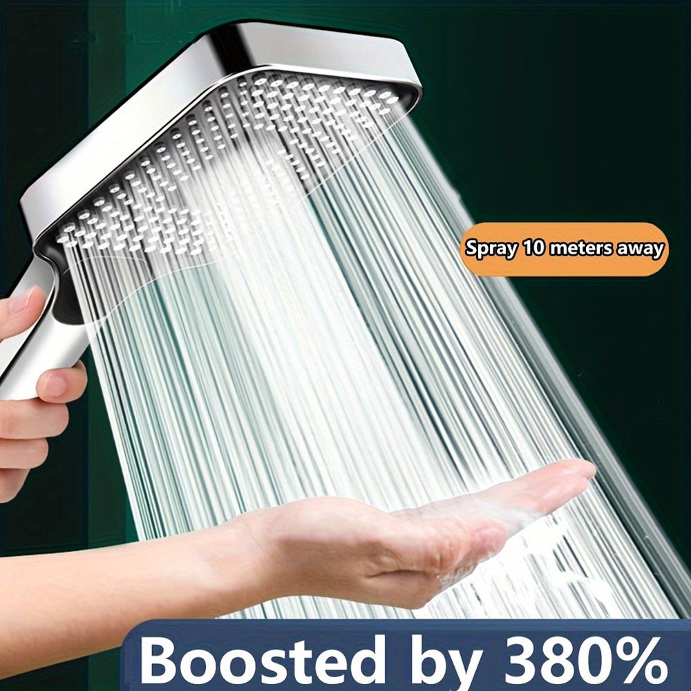 Large Area Shower Nozzle Silver Head, 3 Adjustable Modes, High-quality High-pressure Water-saving Water Flow Shower Faucet, Nozzle, Bathroom Accessories Only Used for Shower or Bathtub,for Shower Use Only, Christmas/Halloween Gift Decoration