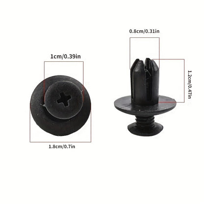50 Universal Car Fasteners - Durable Plastic Interior and Trunk Clips, Easy to Install, Versatile Use