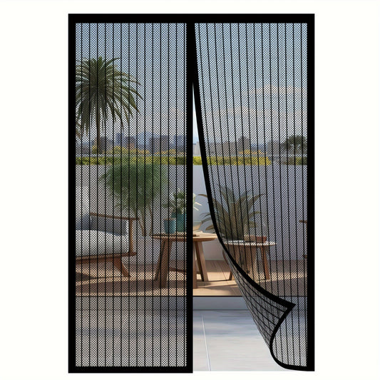 Heavy-Duty Magnetic Screen Door - Self-Sealing, Hands-Free Mesh for Insect Protection, Pet & Youngsters Friendly, Easy Installation with Magnetic Strips, Durable Nylon Material, Bohemian Style, Hand Wash Only, Insect Barrier Door | Mesh Partition