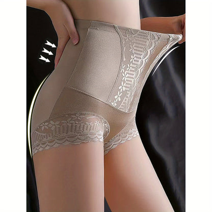 [High-Waisted Shapewear] Seamless High-Waisted 1 Pair of Women's Elastic Tummy Control Underwear, Shapewear Briefs for a Flat Belly, Ideal for Postpartum Use in Summer