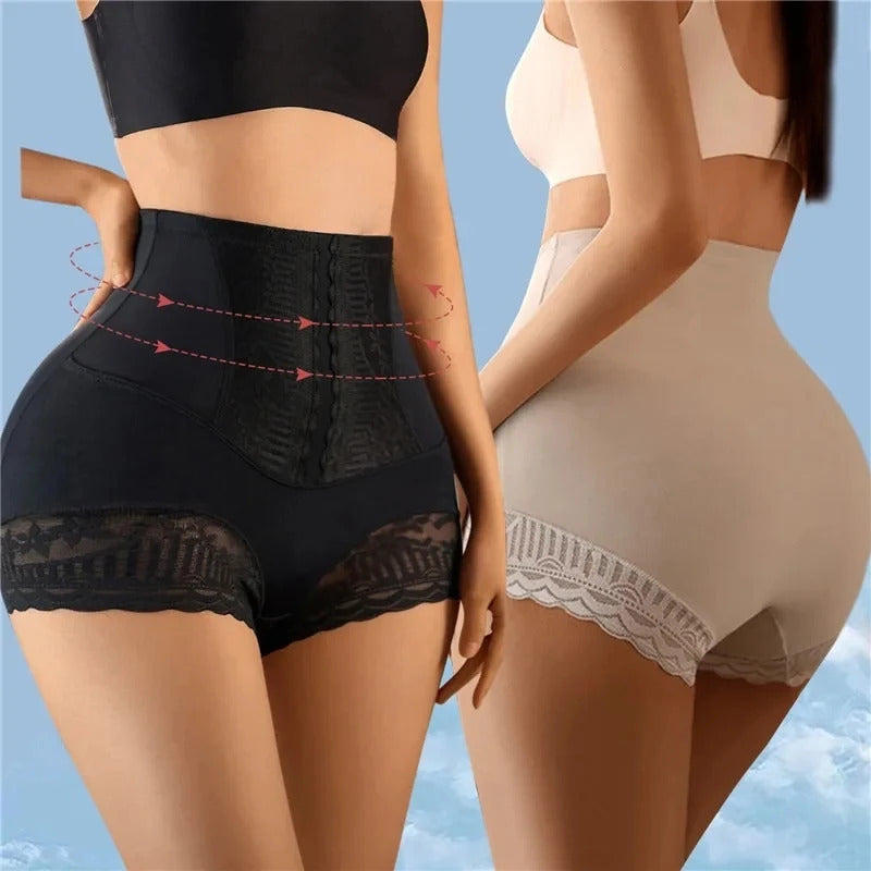 [High-Waisted Shapewear] Seamless High-Waisted 1 Pair of Women's Elastic Tummy Control Underwear, Shapewear Briefs for a Flat Belly, Ideal for Postpartum Use in Summer