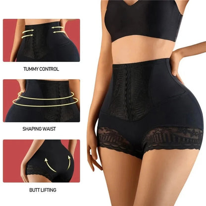 [High-Waisted Shapewear] Seamless High-Waisted 1 Pair of Women's Elastic Tummy Control Underwear, Shapewear Briefs for a Flat Belly, Ideal for Postpartum Use in Summer