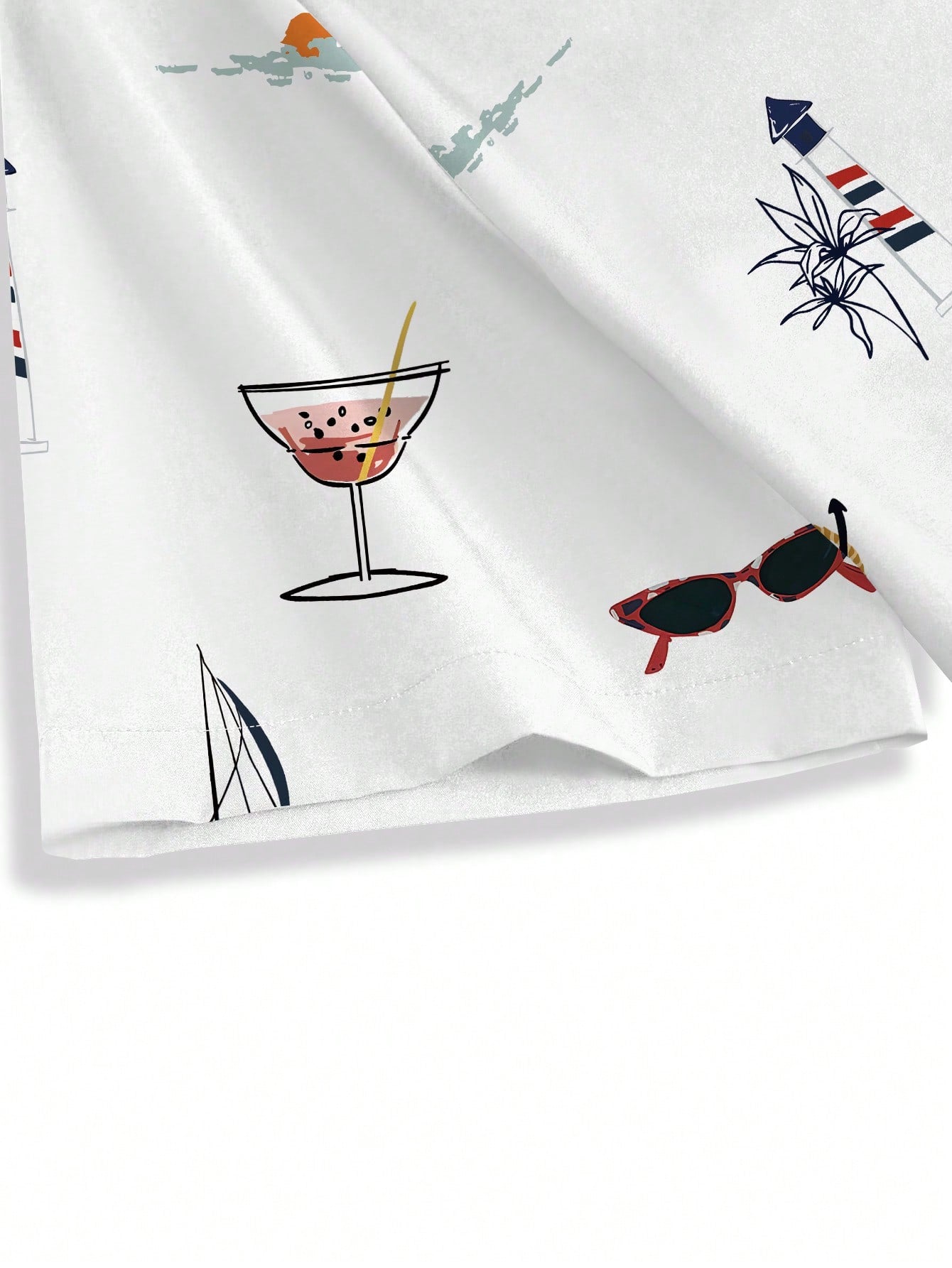 Manfinity RSRT Men's Button Up Floral & Palm Tree Print Graphic Short Sleeve Fashionable Casual Collar Shirt For Holiday, Vacation