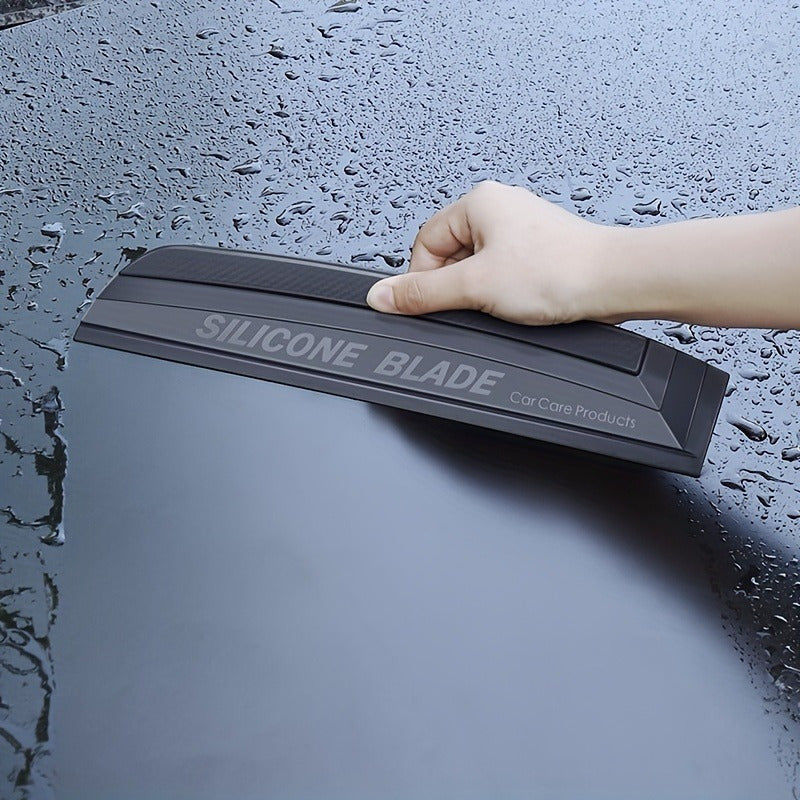 Flexible Silicone Car Water Blade Squeegee - Ergonomic Grip, Non-Scratch, Streak-Free Window Cleaner for Car Care and Winter Use