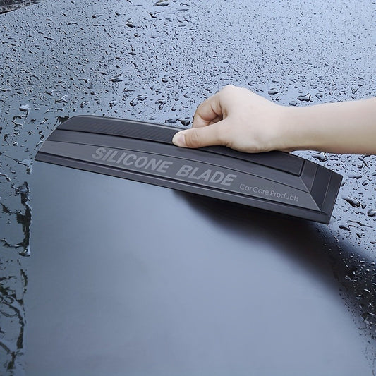 Flexible Silicone Car Water Blade Squeegee - Ergonomic Grip, Non-Scratch, Streak-Free Window Cleaner for Car Care and Winter Use
