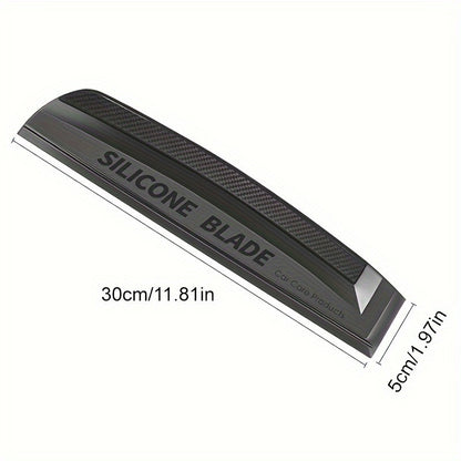 Flexible Silicone Car Water Blade Squeegee - Ergonomic Grip, Non-Scratch, Streak-Free Window Cleaner for Car Care and Winter Use