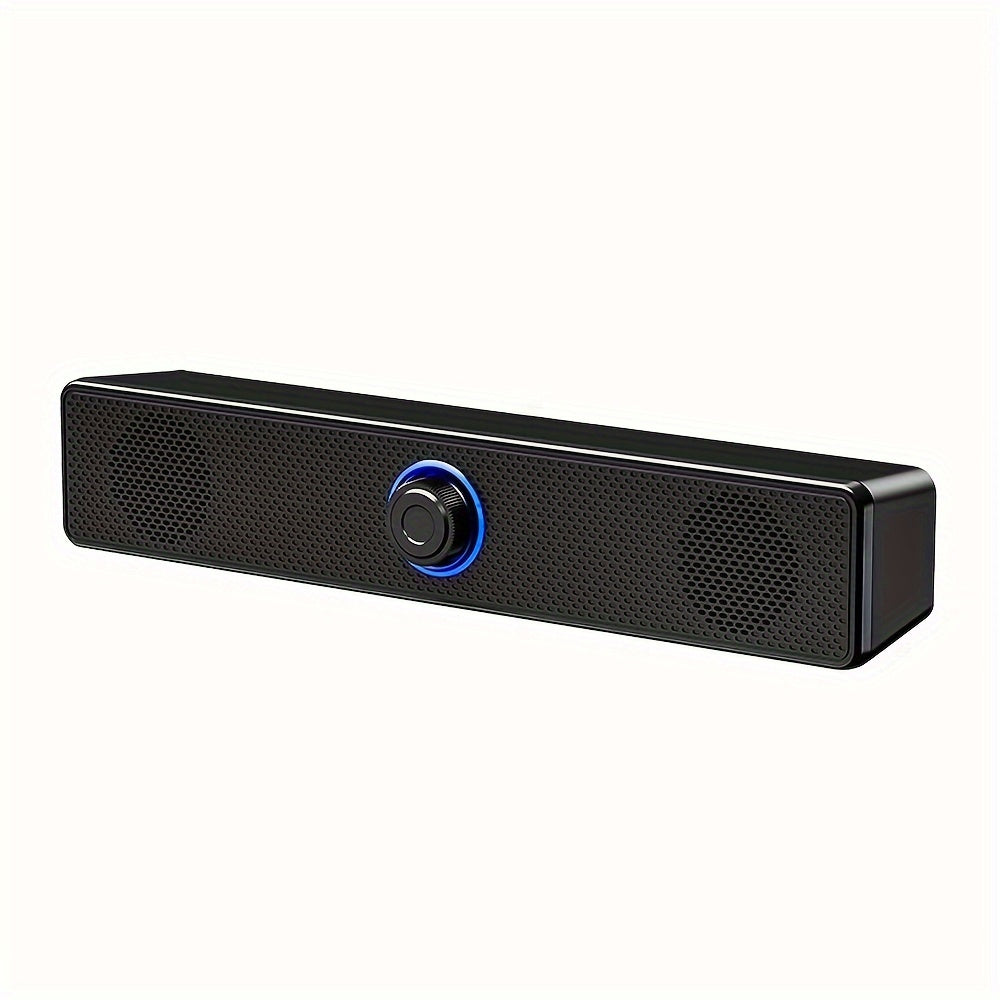Long Bar Speaker/Computer USB Knob Wired Sound System with Powerful Bass Subwoofer