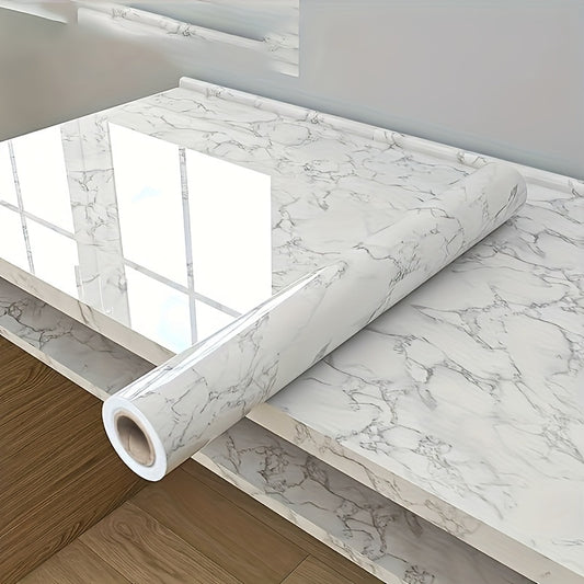 Marble Pattern Wall Stickers, Kitchen Wallpaper Decals, Self-Adhesive Stickers for Furniture Renovation, Suitable for Bathroom and Kitchen, Home Decor, Drawer Organizer Boxes