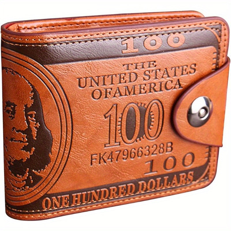 Men's Dollar Bill Wallet, Billfold Credit Card Photo Holder