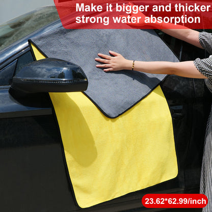 Large Ultra-Soft Microfiber Car Wash Towel - Quick-Dry, Lint-Free, Durable for Efficient Cleaning and Waxing