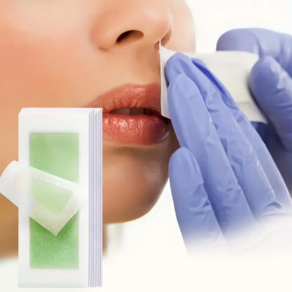 Multi-purpose Waxing Strips for Lip Hair, Facial Stubble, Upper Lip, Eyebrows, Thighs, and Bikini Line. Provides a Clean Waxing Experience