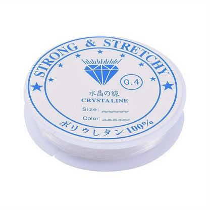 1 Roll Transparent Strong Elastic String, DIY Beading Cord, Handmade Jewelry Making Material, Universal Elastic Cord for Necklaces and Bracelets