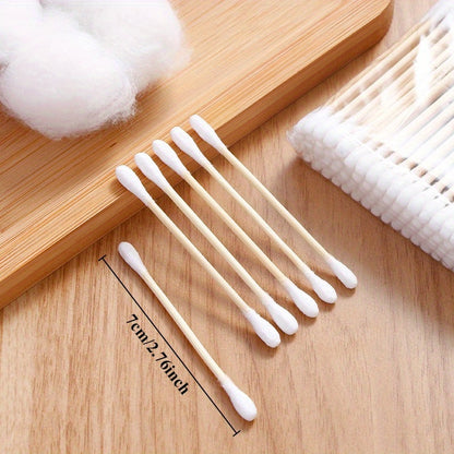 100/200/300/400/500/600pcs Double headed cleaning stick, suitable for ear cleaning, makeup and home cleaning, hygienic independent packaging, disposable multi-purpose, ear cleaning tool, makeup and removal tool, personal care and home preferred