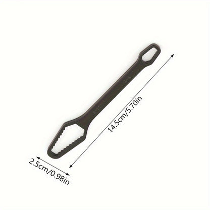 [Black Torx Wrench] 1pc Multifunctional Black Torx Wrench - Adjustable Self-Tightening Dual-Ended Wrench with 3-17mm Thread Size, 5mm Thick Durable Design and Portable Handle for Car Repair