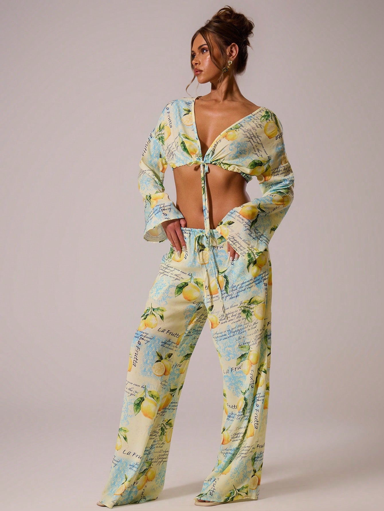 MUSERA Tie Front Linen Feel Beach Trousers Elegant Summer Vacation Sun Casual Boho White Airport   Winter Party Pants