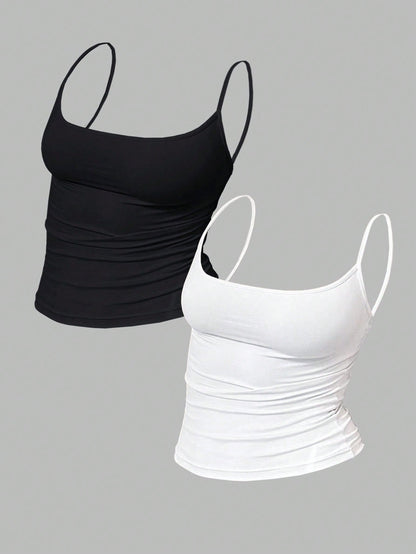 Zyxie Women's Casual Versatile Solid Color Slim Fit Camisole