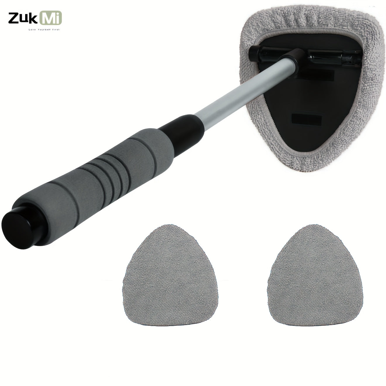 Microfiber Windshield Cleaner - Extendable Handle, Auto Interior & Exterior Glass Wiper, Car Glass Cleaning Tool Kit