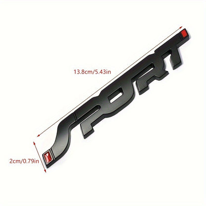 [Sporty Car Stickers] Sporty Metal 3D Logo Stickers for Car | Emblem Badge for Trunk and Fender