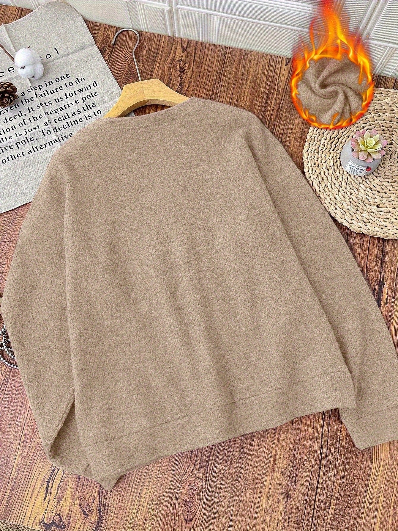 Women's Casual Warm Faux Wool Cow Print Sweatshirt, Warm Pullover, Printed Sweatshirt, Merry Christmas, Christmas Themed Clothing, Christmas Gift, Chinese New Year, Lunar New Year, Year Of The Horse, Spring Festival, Happy New Year, Valentine's Day, Valen